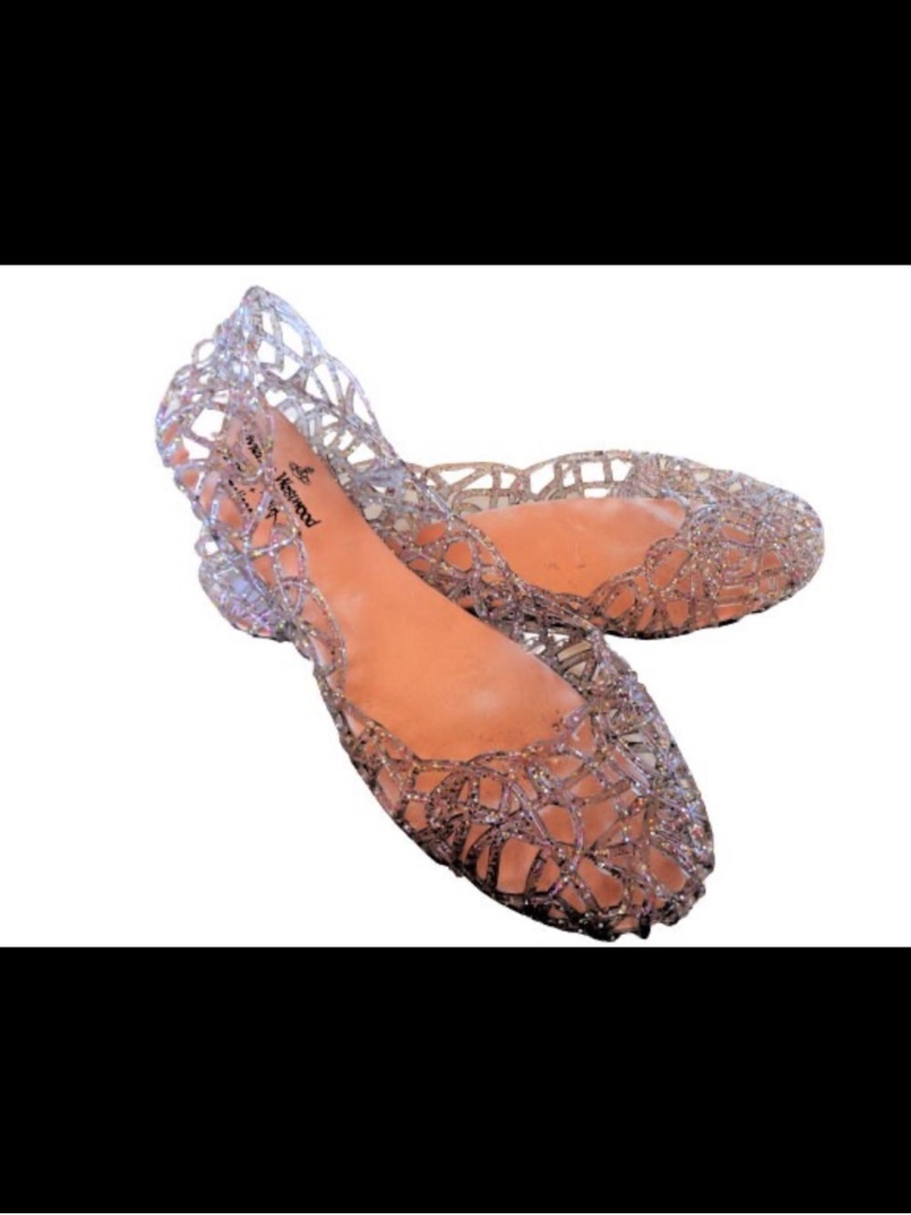 Melissa Vivienne Westwood Anglomania Jelly Flats - Silver